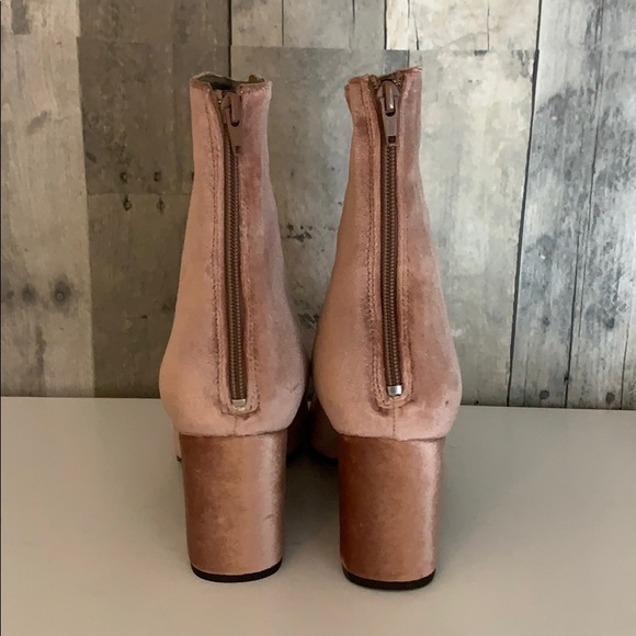 Free People Velvet Cecile Bootie Rose Ankle Boots - Picture 6 of 11